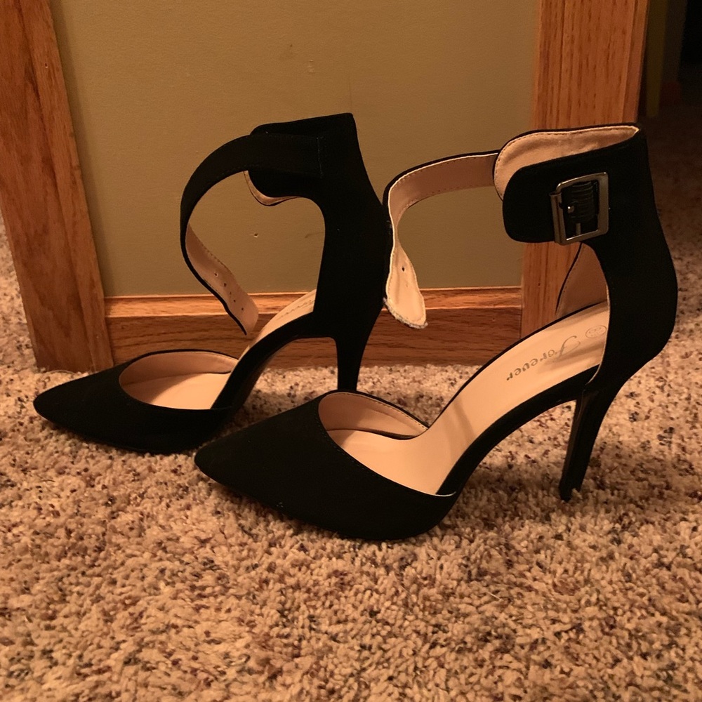 Black suede heals